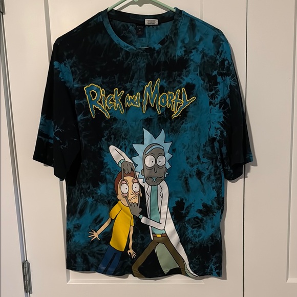 ROMWE Other - ROMWE Rick & Morty Blue and Black Short Sleeve Tee with Graphic Design size S